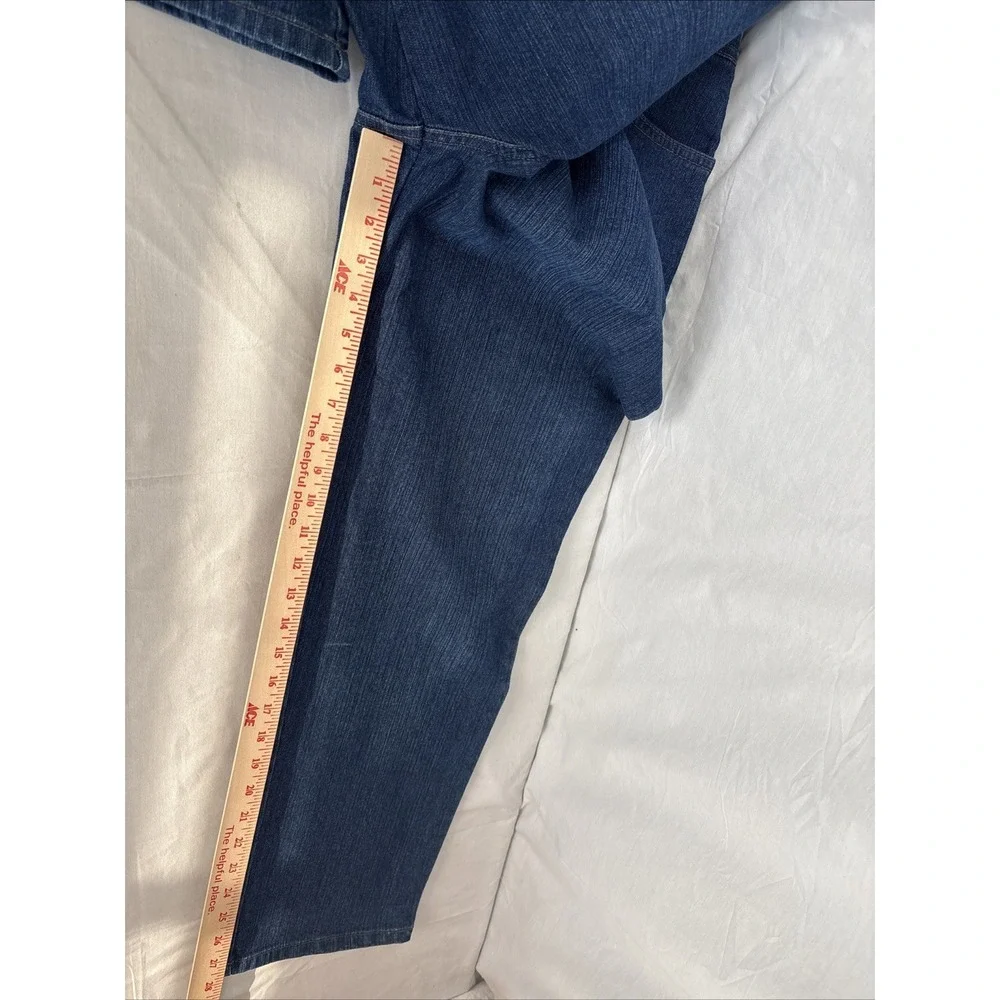 Style & Co. Women's Tapered Leg Jeans Blue Stretch Denim High Rise 14S 34x28